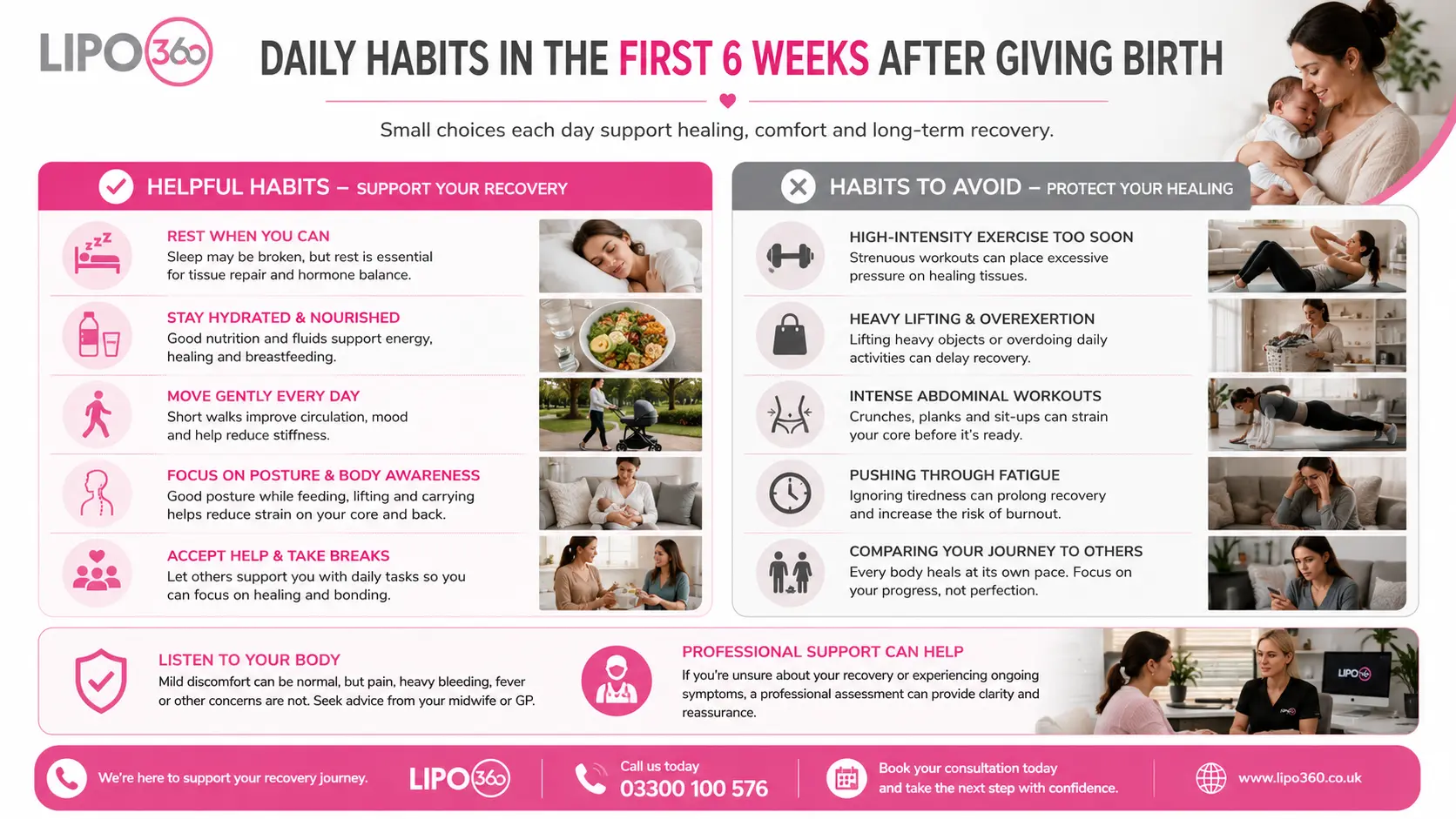 What to Do (and Avoid) in the First 6 Weeks After Giving Birth To Avoid Diastasis Recti 3 First 6 Weeks After Giving Birth To Avoid Diastasis Recti Warminster : Daily Habits in the First 6 Weeks After Giving Birth